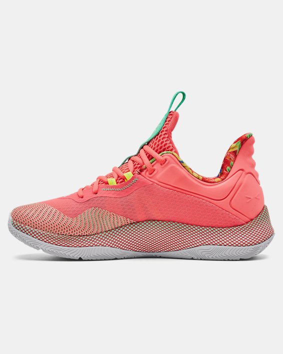 Unisex Curry UA HOVR™ Splash 2 'Sour Then Sweet' Basketball Shoes in Red image number 1